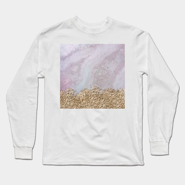 Marble gold rush IV Long Sleeve T-Shirt by marbleco